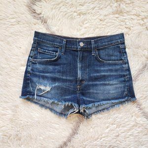 AGOLDE Jaden High Rise Cutoff Denim Shorts Starwood Distressed Stretch Sz 27